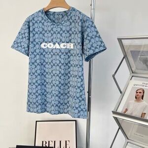 Coach Light Blue Logo Tee